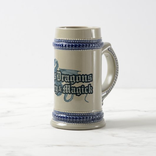 Bards, Drachen, Zauberei und Magick Stein Bierglas (VorderseiteRechts)