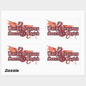 Bards, Drachen, Zauberer und Magick-Sticker Rechteckiger Aufkleber (Blatt)