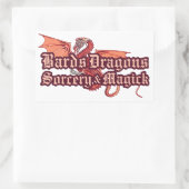 Bards, Drachen, Zauberer und Magick-Sticker Rechteckiger Aufkleber (Tasche)
