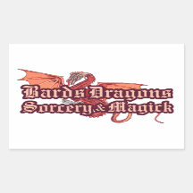 Bards, Drachen, Zauberer und Magick-Sticker