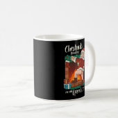 Bare Arsed Santa Rude Pun Roasting Nuts Kaffeetasse (VorderseiteRechts)