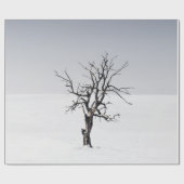 BARE BAUM INMITTEN DES SCHNEES GESCHENKPAPIER (Flach)
