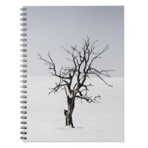 BARE BAUM INMITTEN DES SCHNEES NOTIZBLOCK