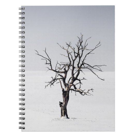 BARE BAUM INMITTEN DES SCHNEES NOTIZBLOCK (Vorderseite)