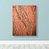 Bare Birch Tree Branches Abstrakt Leinwanddruck (Insitu (Holzboden))