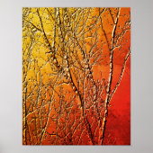 Bare Birch Tree Branches Abstrakt Poster (Vorne)