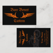 Bare Bones Custom Motorrad Business Cards Visitenkarte (Vorne/Hinten)
