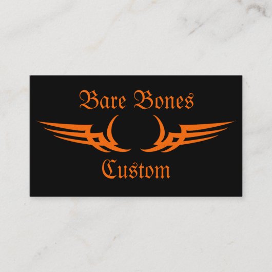 Bare Bones Custom Motorrad Business Cards Visitenkarte (Vorderseite)