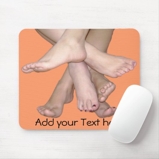 Bare Feet Art Mousepad (Mit Mouse)