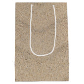 Bare Feet Footprints in Sand Mittlere Geschenktüte (Rückseite)