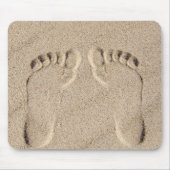 Bare Feet Footprints In Sand Mouse Pad Mousepad (Vorne)
