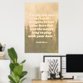 Bare Feet Hippie Quote Wilderness Woods Poster (Heimbüro)