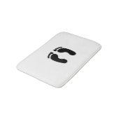 Bare Feet Prints Badematte (Schrägansicht)