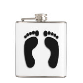 Bare Feet Prints Flachmann (Vorderseite)