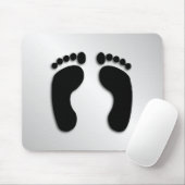 Bare Feet Prints Mousepad (Mit Mouse)