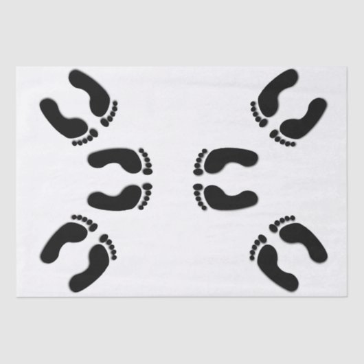 Bare Feet Prints Seidenpapier (Vorderseite)