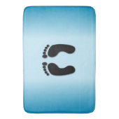 Bare Footprints Blue Badematte (Vorderseite Vertikal)
