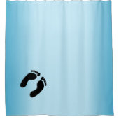Bare Footprints Blue Duschvorhang (Vorderseite)