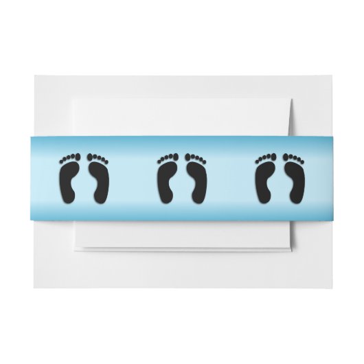 Bare Footprints Blue Einladungsbanderole (Vorderseite Beispiel)