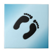 Bare Footprints Blue Fliese (Vorderseite)