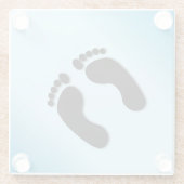 Bare Footprints Blue Glasuntersetzer (Rückseite)