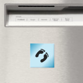 Bare Footprints Blue Magnet (In Situ (Geschirrspüler))