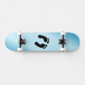 Bare Footprints Blue Skateboard (Horizontal)