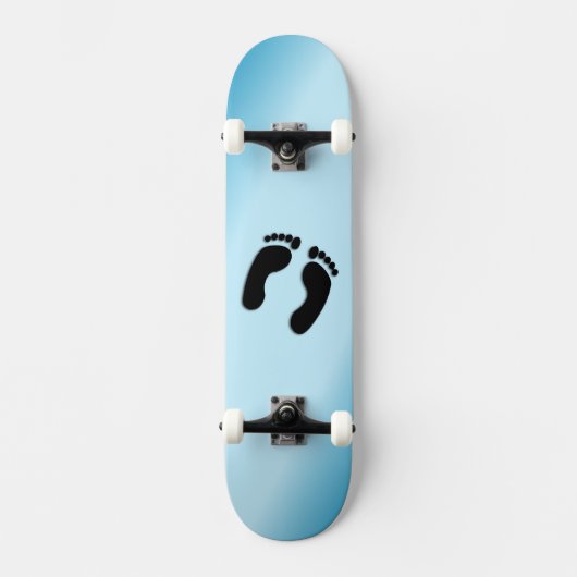 Bare Footprints Blue Skateboard (Vorderseite)