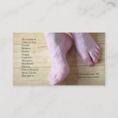 Bare Füße des Senioren Visitenkarte (Rückseite)