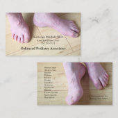 Bare Füße des Senioren Visitenkarte (Vorne/Hinten)