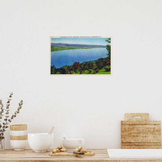 Bare Hill View of Canandaigua Lake Poster (Küche)