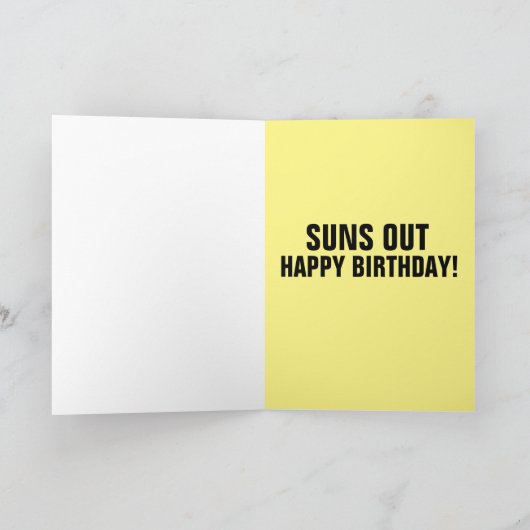 BARE HINTERN TYP BIRTHDAY CARD KARTE (Innenseite)