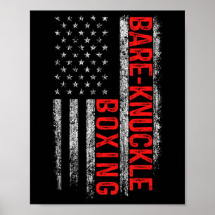 Bare Knuckle Boxing American Flag 4. Juli Figh Poster