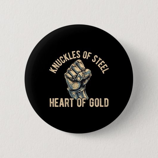 Bare Knuckle Boxing Men Fist Knuckle Figh Kämpfen Button (Vorderseite)