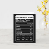 Bare-knuckle Boxing-Nutrition Fakten Karte (Gelbe Blume)