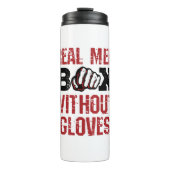 Bare Knuckle Boxing Real Men Box ohne Handschuhe Thermosbecher (Vorderseite)