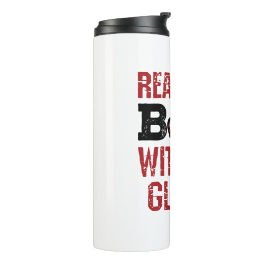 Bare Knuckle Boxing Real Men Box ohne Handschuhe Thermosbecher (Nach links gedreht)