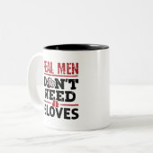 Bare Knuckle Boxing Real Men Brauchen keine Handsc Zweifarbige Tasse (Vorderseite Links)