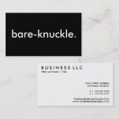 bare-knuckle. visitenkarte (Vorne/Hinten)