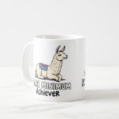 Bare Minimum Achiever Funny Llama Lazy Humor  Kaffeetasse (Vorderseite Links)