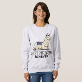 Bare Minimum Achiever Funny Llama Lazy Humor  Sweatshirt (Vorne ganz)