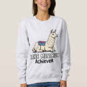 Bare Minimum Achiever Funny Llama Lazy Humor  Sweatshirt (Vorderseite)
