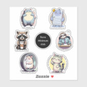 Bare Minimum Club Sticker Sheet | Relatable funny (Blatt)