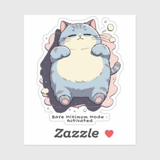 Bare Minimum Mode Activated – Relatable Mood Aufkleber (Blatt)