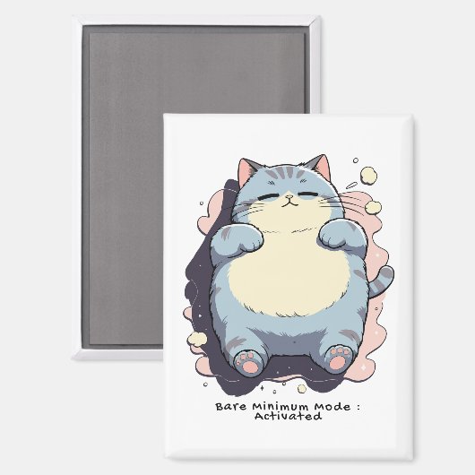 Bare Minimum Mode Activated – Relatable Mood Magnet (Vorderseite/Rückseite)