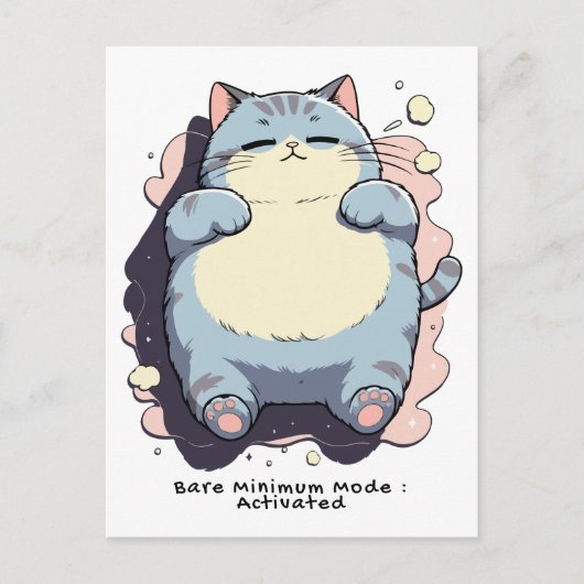 Bare Minimum Mode Activated – Relatable Mood Postkarte (Vorderseite)