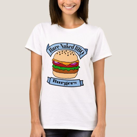 Bare Nekkid BBQ Burger T-Shirt (Vorderseite)