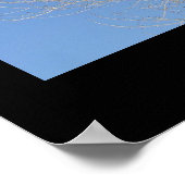 Bare Poplar gegen den blauen Himmel Poster (Ecke)