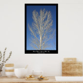 Bare Poplar gegen den blauen Himmel Poster (Küche)