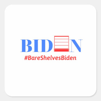 Bare Shelves Biden leer Quadratischer Aufkleber